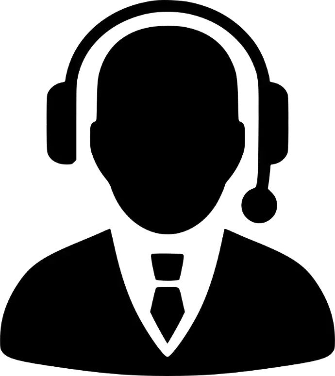 Clip art of customer service representative