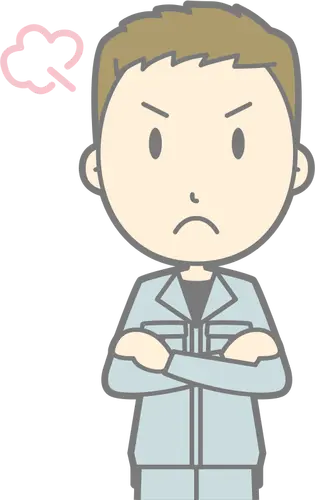 Clip art of unhappy man